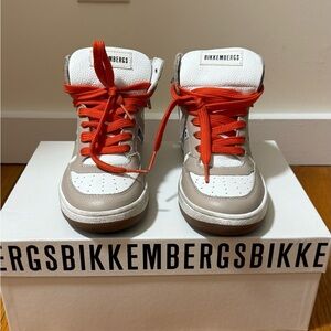 Bikkembergs Kids Sneakers - White, Red, and Gray